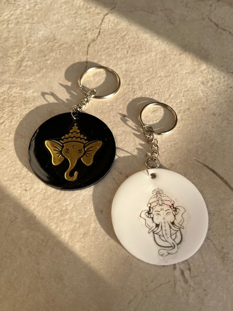 resin ganesh keychains